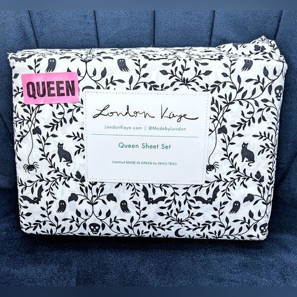 London Kaye Bedding New London Kaye Halloween Queen Size Sheet Set